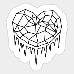 Heart of Ice (Black) Sticker